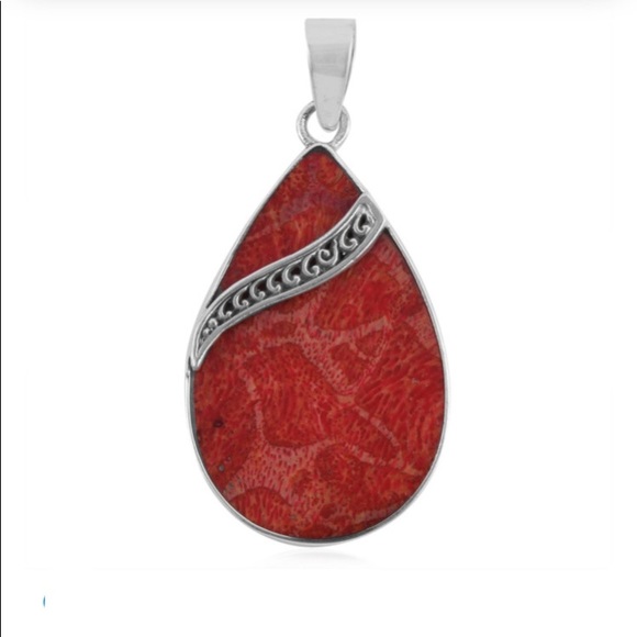 Sponge Coral Pendant in Sterling Silver - Picture 2 of 8